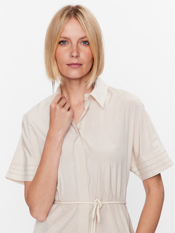 Peserico Peserico Φόρεμα πουκάμισο S02136A Μπεζ Regular Fit