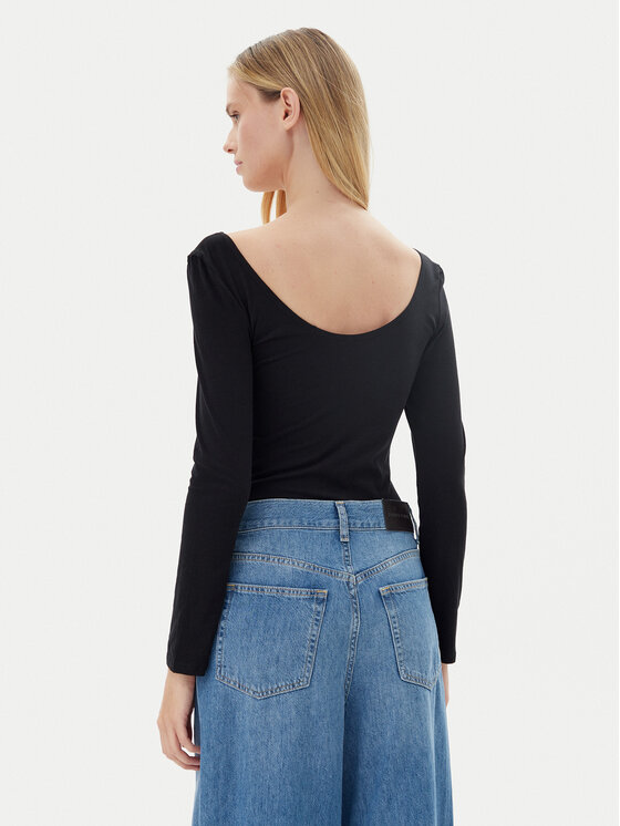 Guess Guess Боди O5RM08 KBBU1 Черен Slim Fit