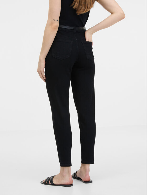 Orsay Orsay Jeansy 1000360667000__34 Czarny Mom Fit