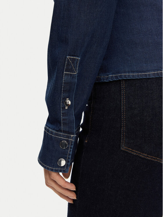 Guess Guess Koszula W5RH69 D5HJ1 Granatowy Regular Fit