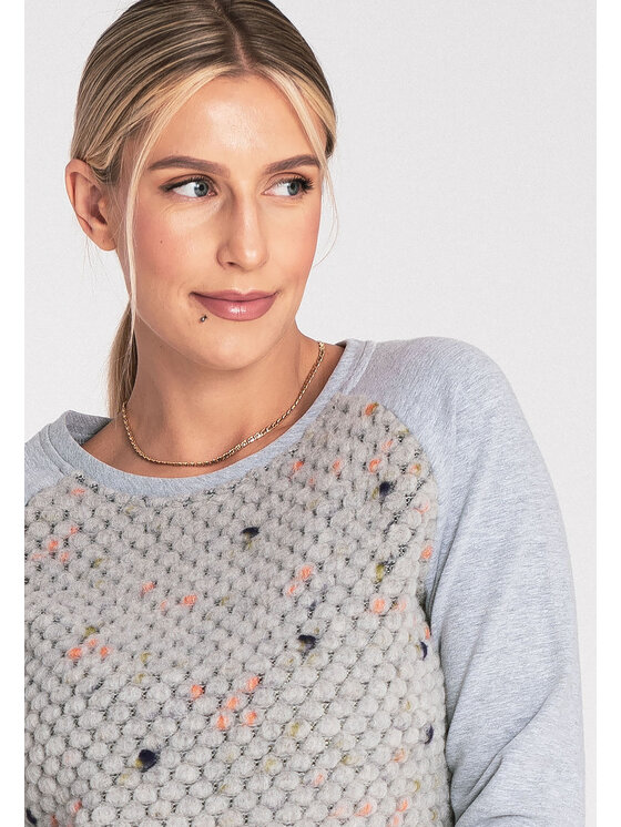 FIGL FIGL Mikina M1046 Šedá Regular Fit