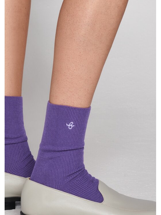 B SIDES B SIDES Skarpety długie MERINO UNISEX Fioletowy