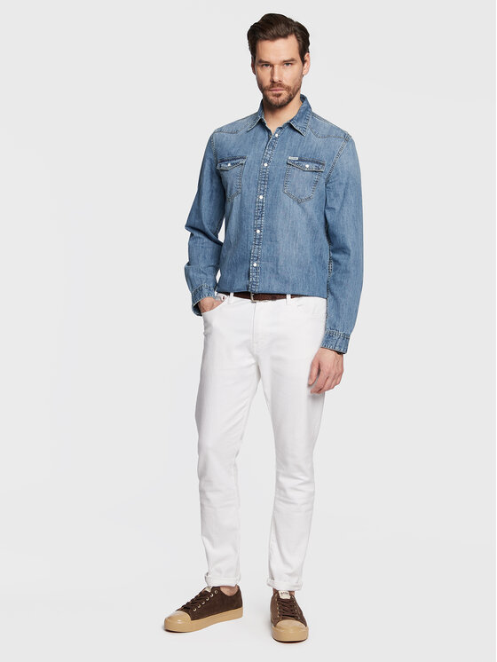 Camicia di jeans M3GH02 D14LC Blu Regular Fit