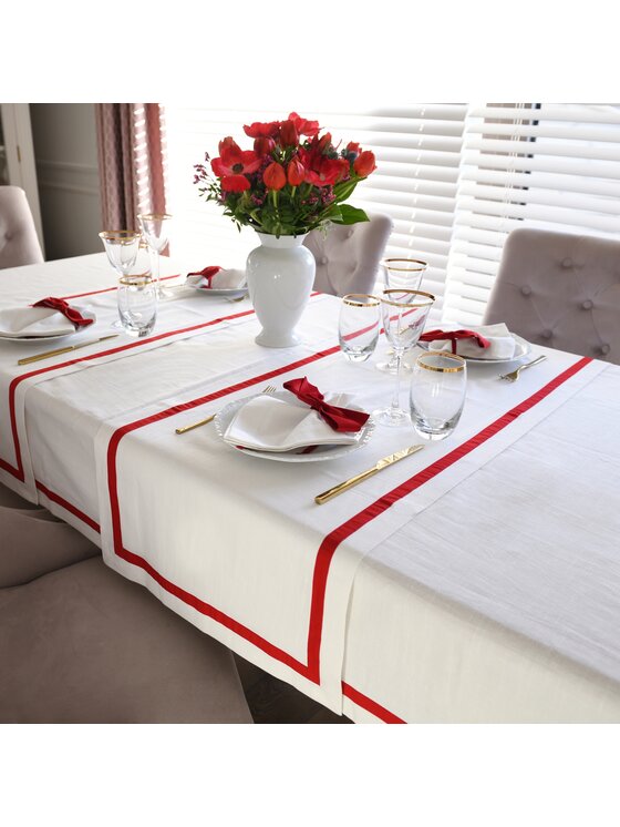 Roseberry Home Roseberry Home Bieżnik Red Stripes Czerwony