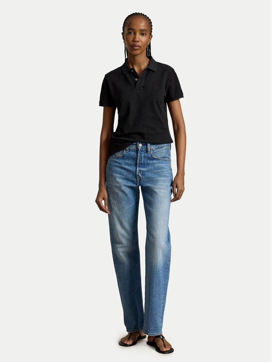Polo Ralph Lauren Polo Ralph Lauren Тениска с яка и копчета 211A12742001 Черен Classic Fit