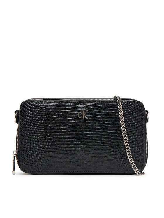 Geantă Calvin Klein Lizard Embossed Lthr Mini Wallet LV04F1071G Negru