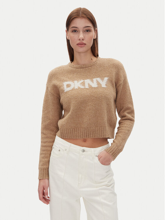 DKNY Sveter DJ4R0424 Béžová Regular Fit