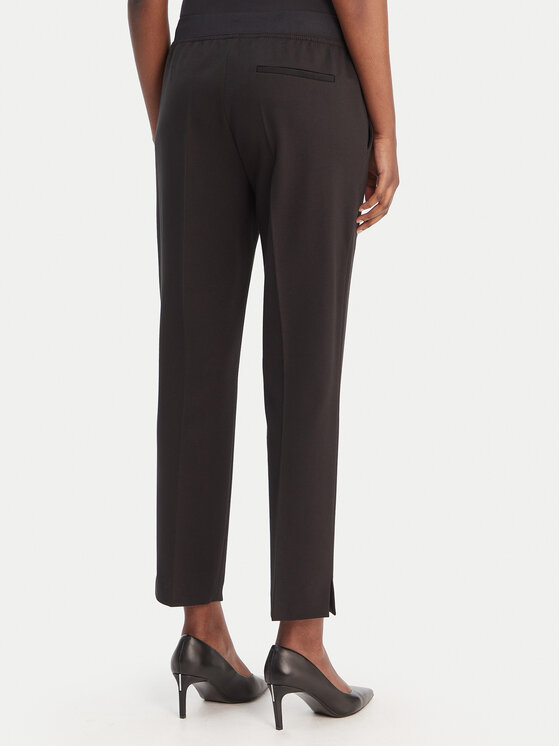 BOSS BOSS Bavlnené nohavice Tapria-Crop 50556341 Čierna Slim Fit