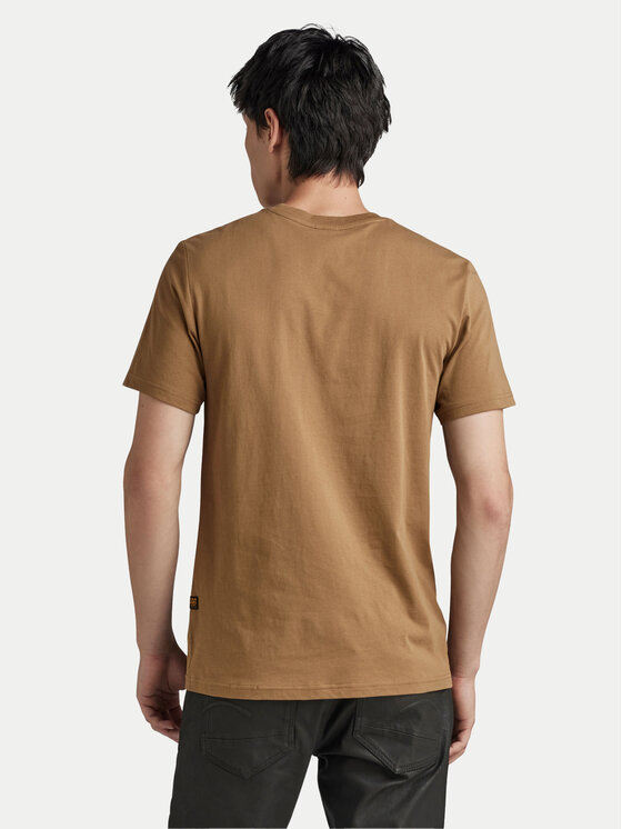 G-Star Raw G-Star Raw Majica Distressed D24420-336-7172 Rjava Slim Fit
