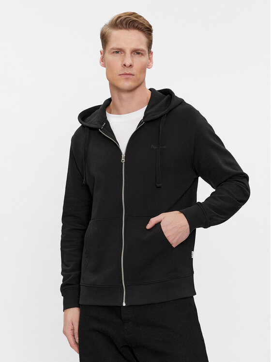 Pepe Jeans Pepe Jeans Mikina Joe Zip PM582572 Černá Regular Fit
