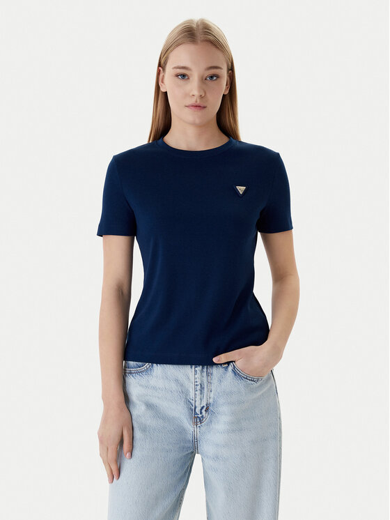 Guess Guess Tricou V6RI17 KD741 Bleumarin Regular Fit