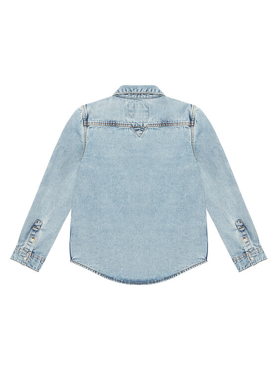 Guess Guess camicia di jeans L6RH00 D4EU0 Blu Regular Fit