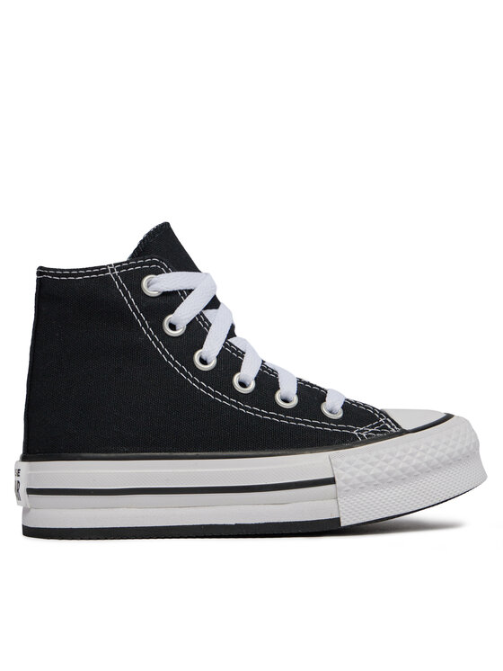 Converse Modne Superge Chuck Taylor All Star Lift Platform High Top Little Kids 372859C Črna