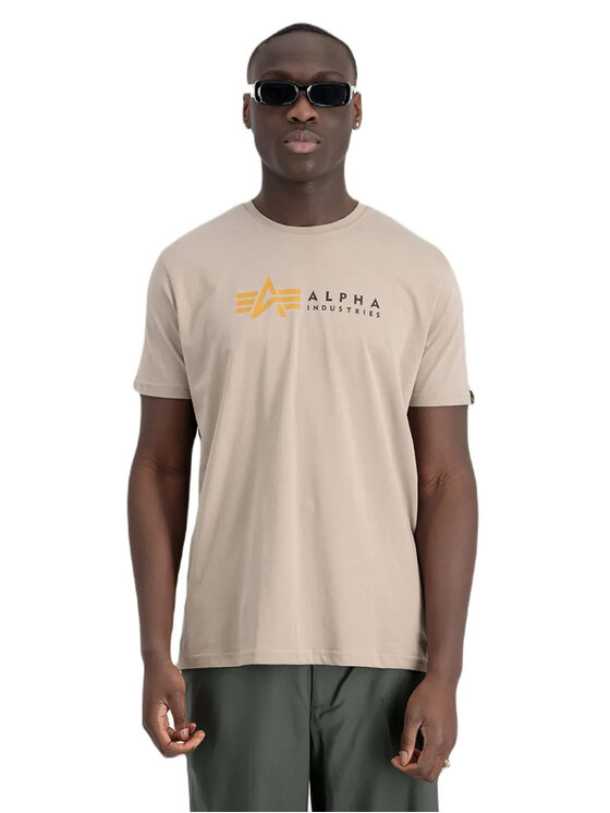 Alpha Industries Alpha Industries T-Shirt AI.118502-679-3XL Beżowy Regular Fit