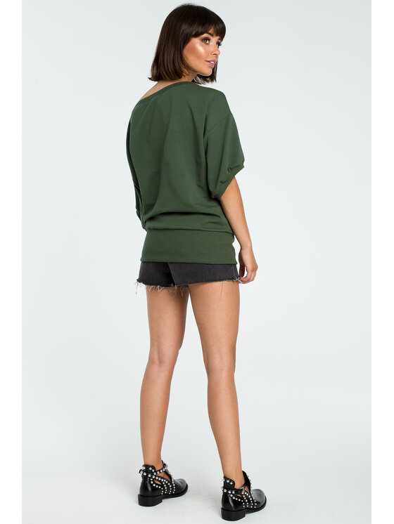 BeWear BeWear Felpa B079 Verde Baggy Fit