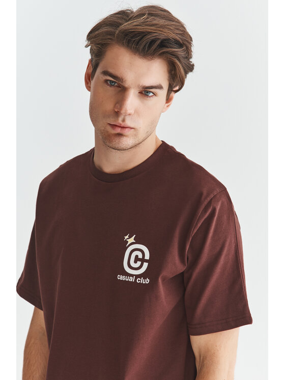 Pako Lorente Pako Lorente T-Shirt C21WF-TX-054 Brązowy Oversize