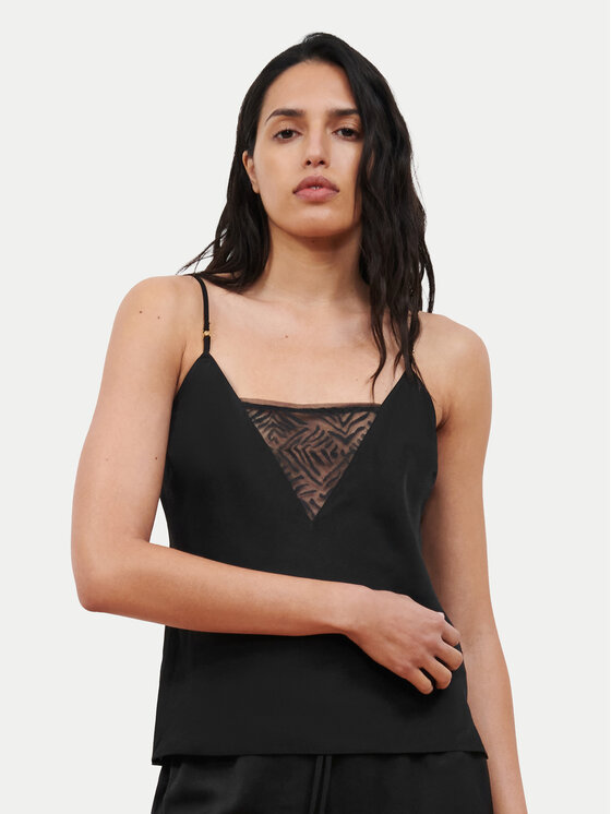 Chantelle Chantelle Maglietta del pigiama C11V10 Nero Regular Fit