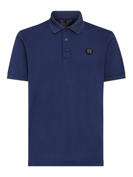 PHILIPP PLEIN PHILIPP PLEIN Polo 215 Błękitny Slim Fit