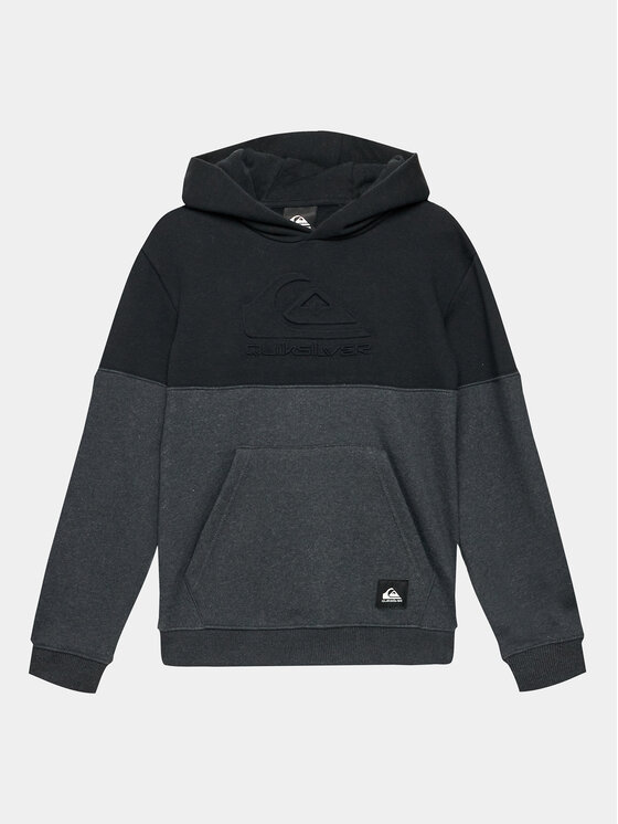 Quiksilver Mikina Embosshoodyouth Otlr EQBFT03865 Čierna Regular Fit