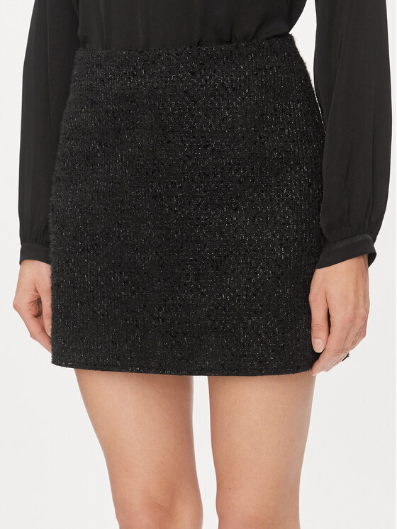 Kontatto Kontatto Fustă mini NO160F Negru Regular Fit