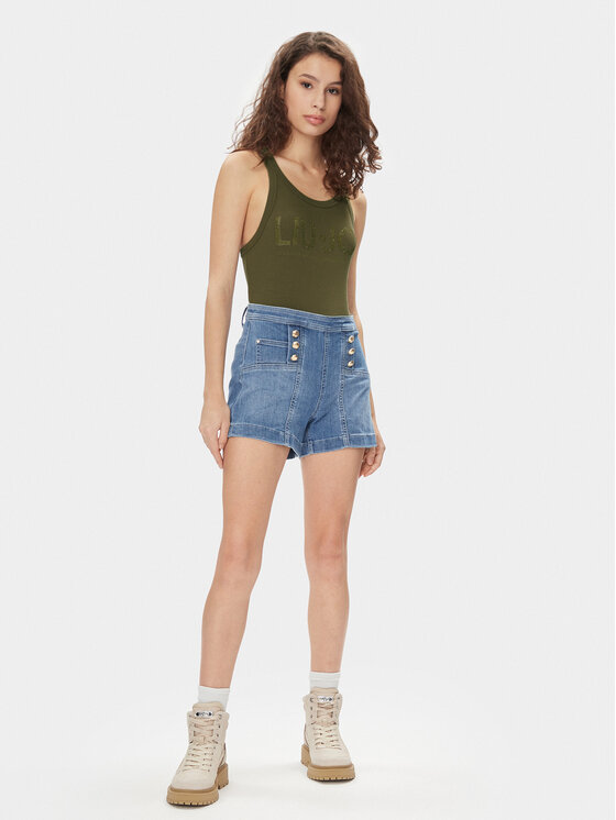 Liu Jo Liu Jo Marškinėliai MA4327 J4695 Chaki Slim Fit