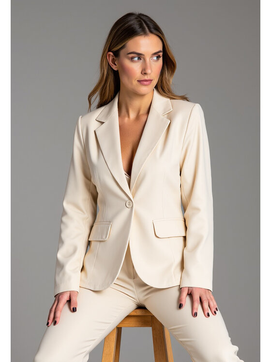 FIGL FIGL Completo blazer e pantaloni di tessuto M1148 Beige Regular Fit