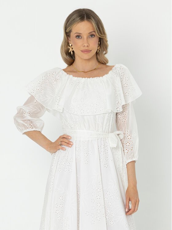 LIDIA KALITA LIDIA KALITA Sukienka koktajlowa Belle Biały Flare Fit