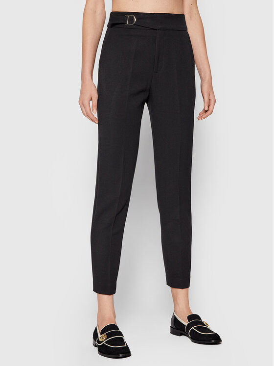 Pantaloni di tessuto WF1489 T3020 Nero Slim Fit