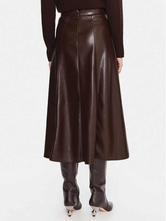 Marella Marella Gonna in similpelle Vally 2525776022 Bordeaux Regular Fit