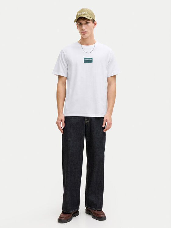 Jack & Jones Jack & Jones T-Shirt Frank 12288092 Bílá Relaxed Fit
