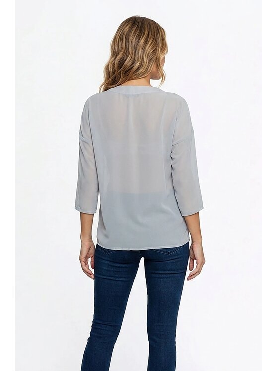 FIGL FIGL Blúzka M1364 Sivá Regular Fit