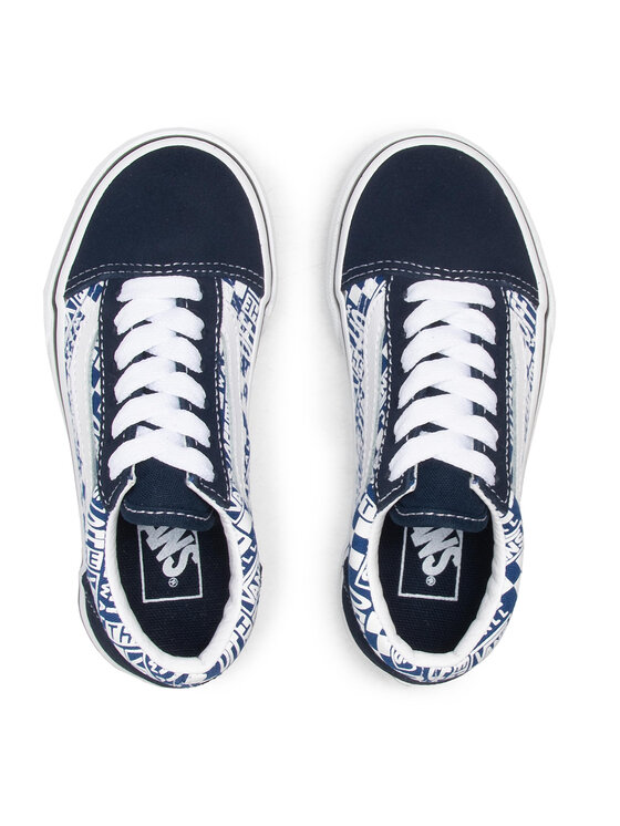 Vans old skool on sale bleu et blanche