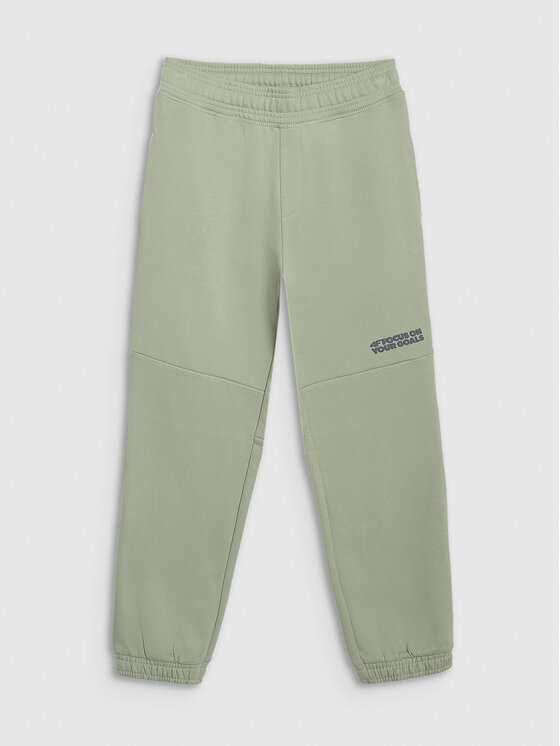 4F 4F Pantaloni da tuta 4FJRAW25TTROM1605-44S Verde Regular Fit