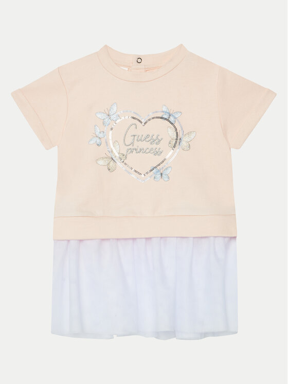 Guess Guess Komplet bluzka i legginsy K5RG05 KAN04 Różowy Regular Fit