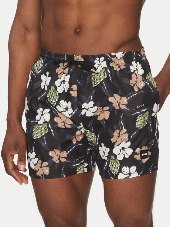 BOSS BOSS Pantaloni scurți pentru înot Piranha 50508844 Negru Regular Fit