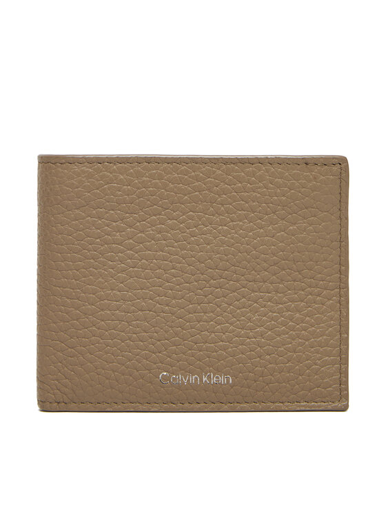 Portofel pentru bărbați Calvin Klein Ck Leather Billfold W Zip Coin LV04D1028G Bej