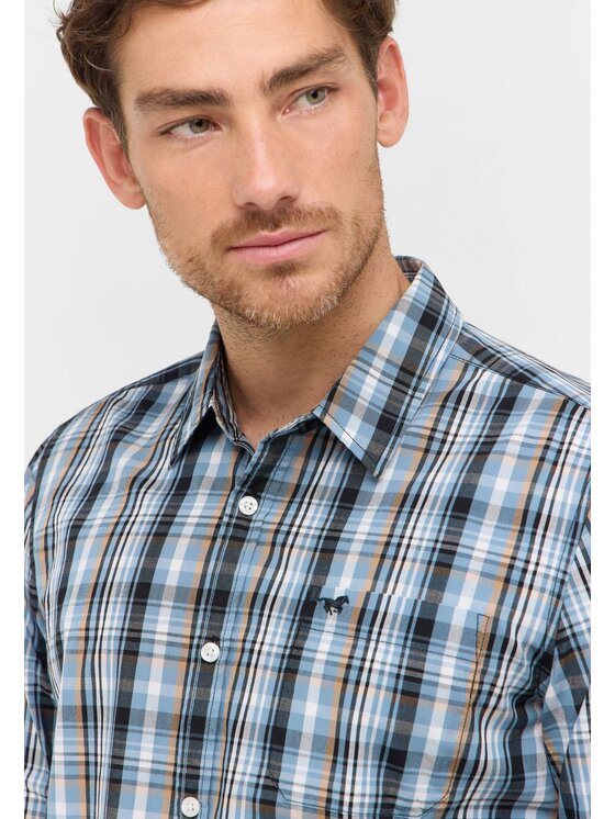 Mustang Mustang Camicia Style Chester Blu Regular Fit