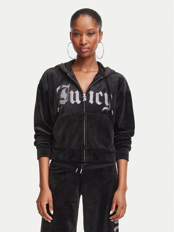 Juicy Couture Juicy Couture Pulóver Old Gothic JCWAS226333 Fekete Slim Fit