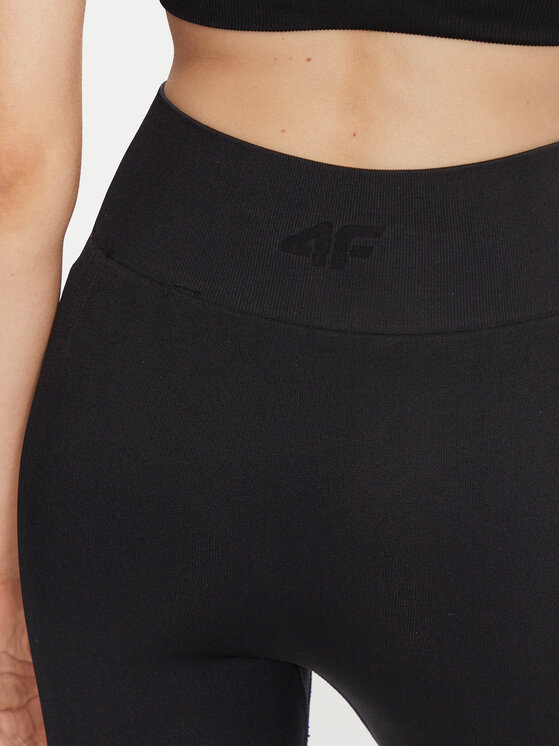4F 4F Leggings 4FWAW24TFTIF278 Fekete Slim Fit