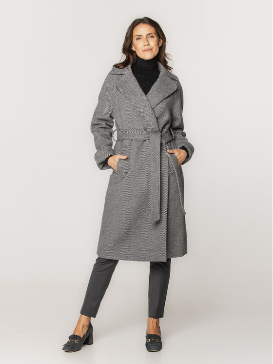 Willsoor Willsoor Płaszcz przejściowy 65363-65364 Szary Regular Fit