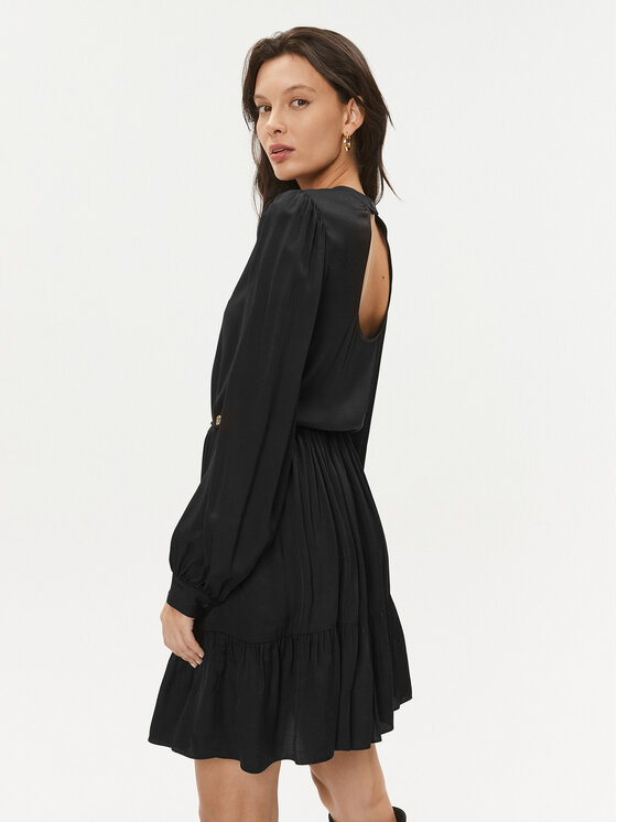 TWINSET TWINSET Φόρεμα κοκτέιλ 232TT2174 Μαύρο Regular Fit