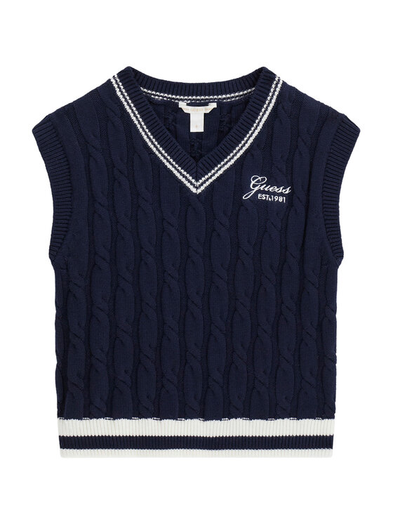 Guess Pulover J6YR05 Z0835 Mornarsko modra Regular Fit