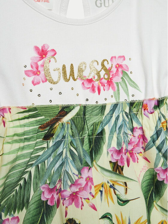 Guess Guess Igapäevane kleit K4GK22 K6YW0 Valge Regular Fit