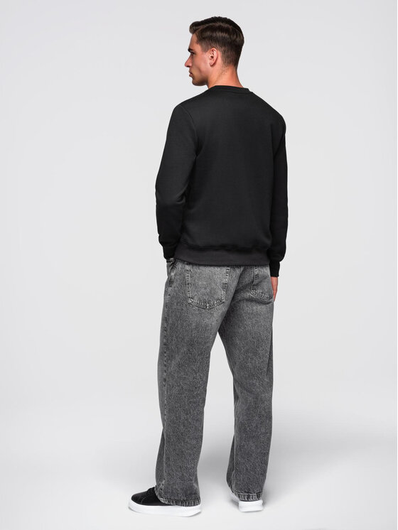Ombre Ombre Mikina B1711 Černá Regular Fit