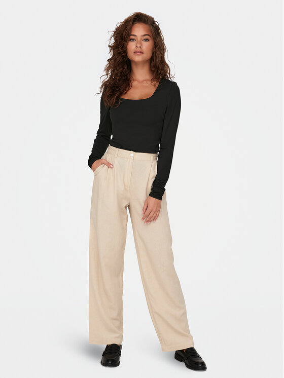 ONLY ONLY Блуза Lea 15302647 Черен Slim Fit
