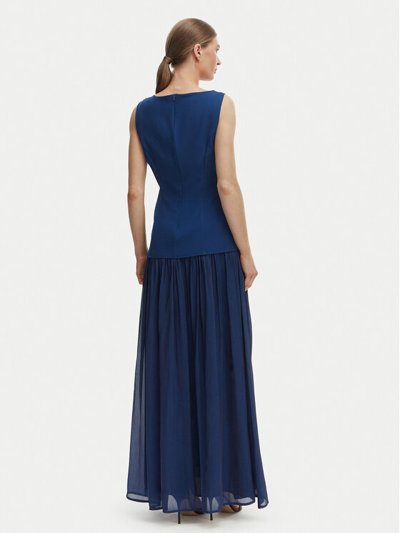 Rinascimento Rinascimento Večerné šaty CFC0020281002 Modrá Slim Fit