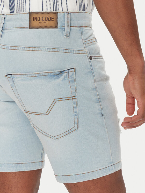 INDICODE INDICODE Farmer rövidnadrág Sejer 70-849 Kék Slim Fit