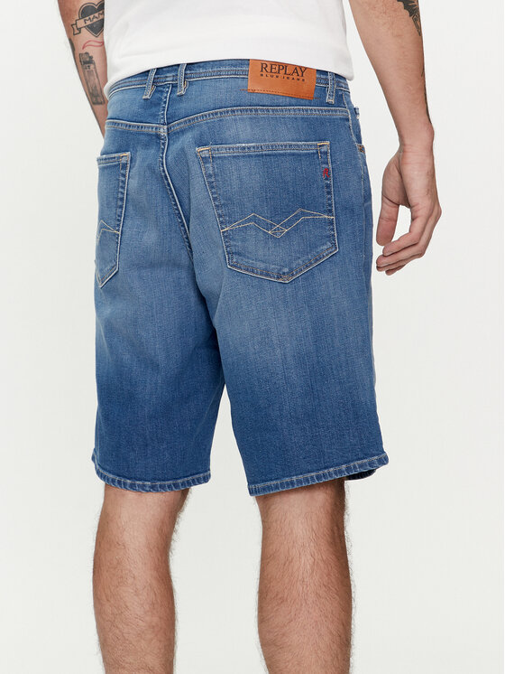 REPLAY Replay Дънкови шорти M1072 .000.573 Син Regular Fit