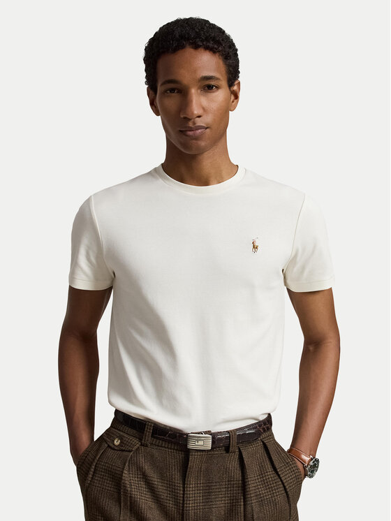 Polo Ralph Lauren Polo Ralph Lauren T-krekls 710740727094 Écru Custom Slim Fit