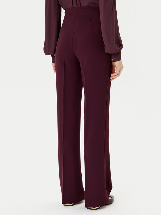 TWINSET TWINSET Palazzo püksid 252TP2281 Bordoopunane Wide Leg
